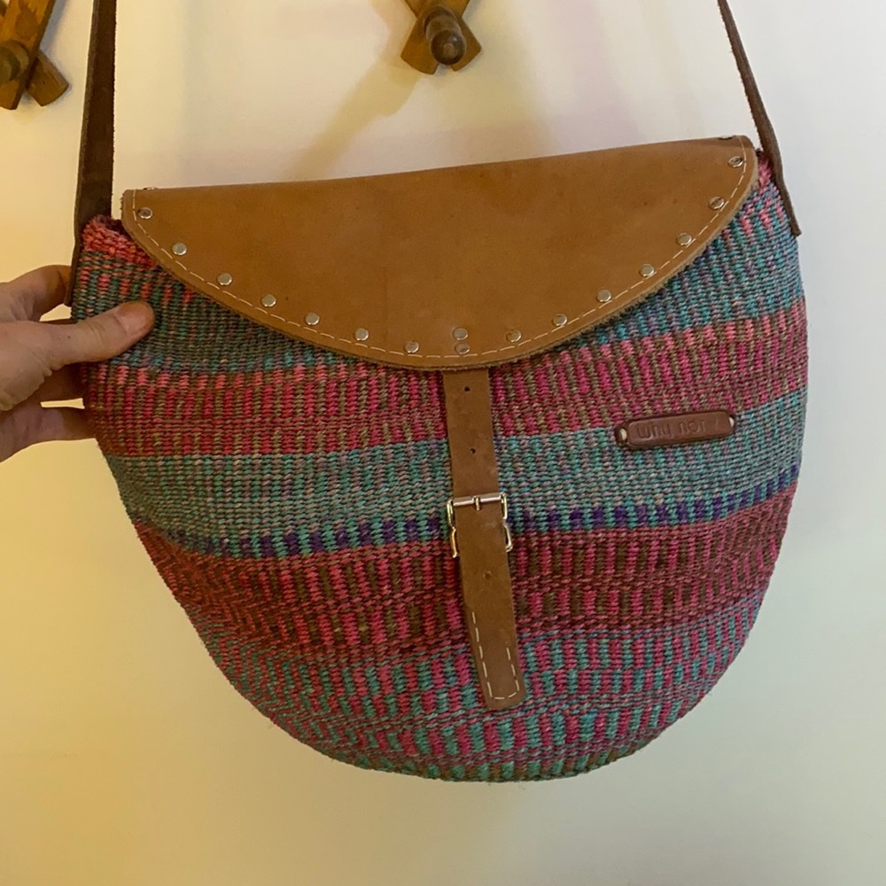 Hand woven African basket bag